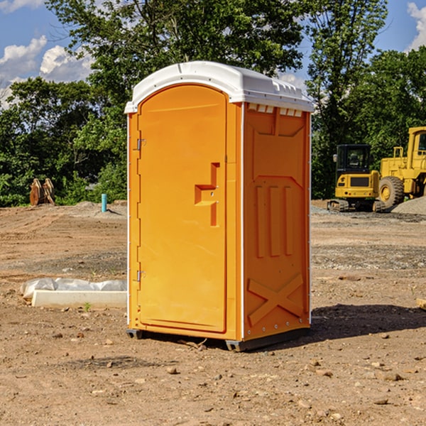 how often are the portable restrooms cleaned and serviced during a rental period in Bellview